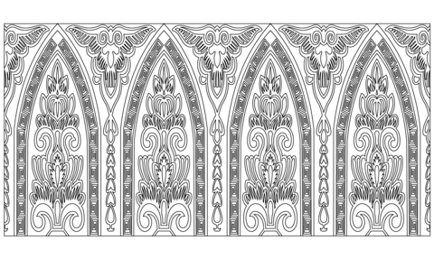 Chinese Pattern  Coloring Page